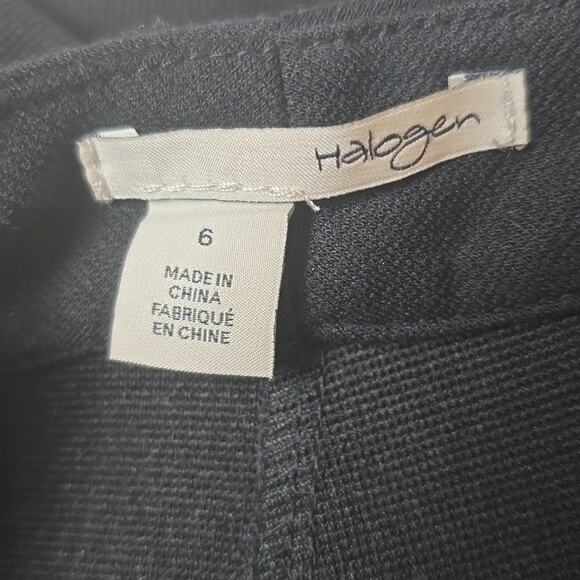 Halogen Women's Black Knit Flat Front Causal Everyday Norm Core Pants Office 6 - Picture 3 of 14